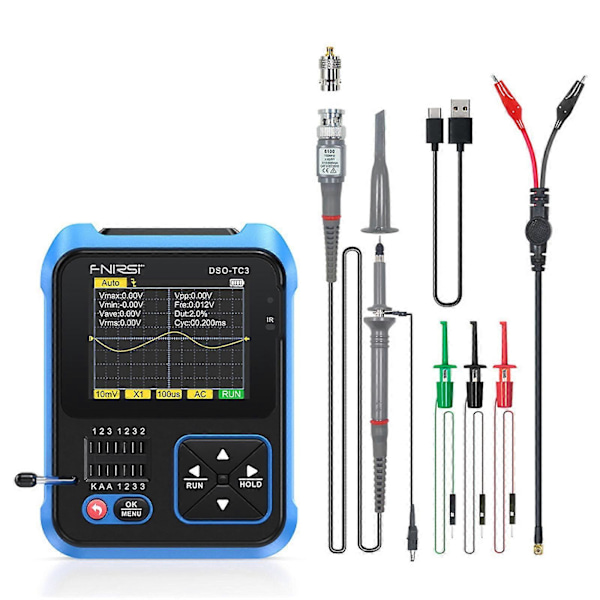 3 I 1 Fnirsi Dso-tc3 Digitalt Oscilloskop Transistor Tester 500kmhz 10ms/s DSO-TC3 Advanced