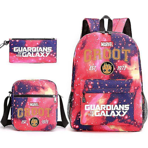 Guardians Of The Galaxy 3-pack Ryggsäckar Cartoon Barn Pojkar Flickor Skolväska Lättvikts Studenter Vattentät Kapacitet Mochilas style 34
