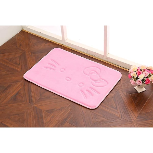 Tflycq Söt Cartoon Pink Area mattor Badrumsmattor Supermjuk Memory Foam Badmatta Halkfri Absorberande Dörrmatta Köksmatta Välkomstmatta 15,75x23,62 tum