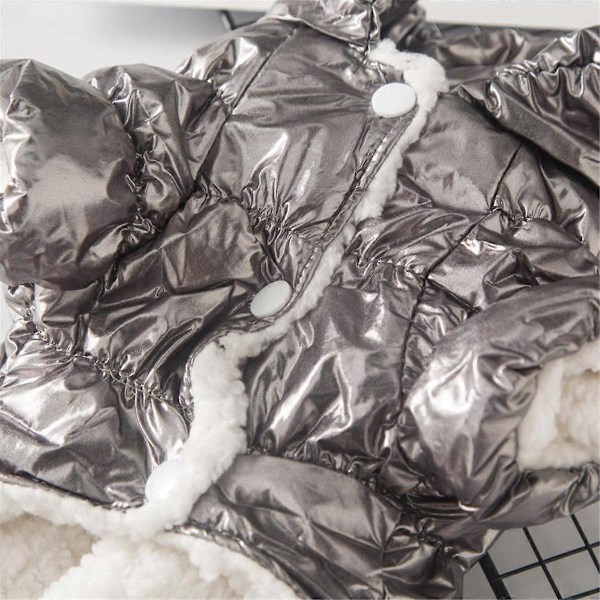 Vinterhundkläder för små hundar och katter Fleece Tjock Varm Vattentät Jacka Kappa Husdjur Valp Fransk Bulldog, B-L
