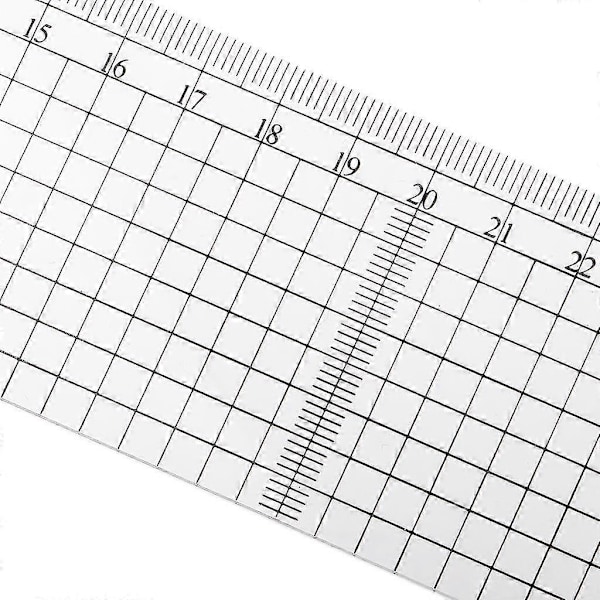 Klar Akryl Ritningsmall med Rutnät för Anime-ritning, 30 cm