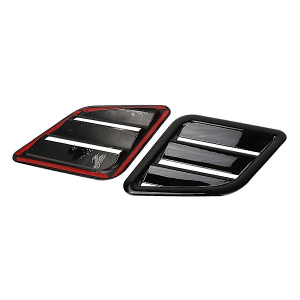 2 stk. Motorpanser Luftventil Deksel ABS Front Øvre Panser Luftuttak Grill Erstatning for Ford Blank Svart