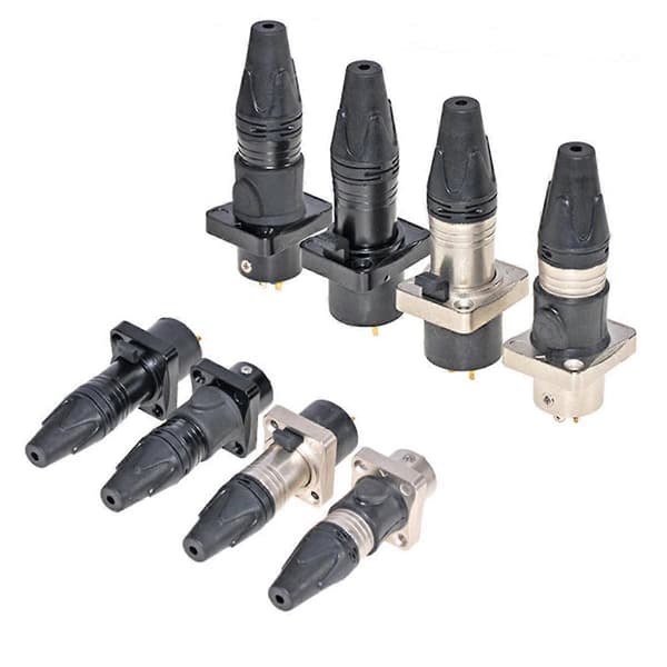 3-pins Vanntett XLR Mikrofon Audio Plugg XLR Balansert Hode Hunn Gjenget Hode, D