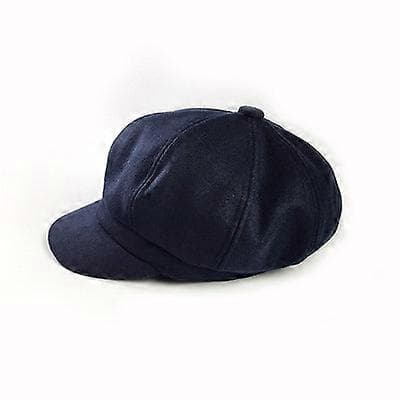 Svart Newsboy-lue for kvinner