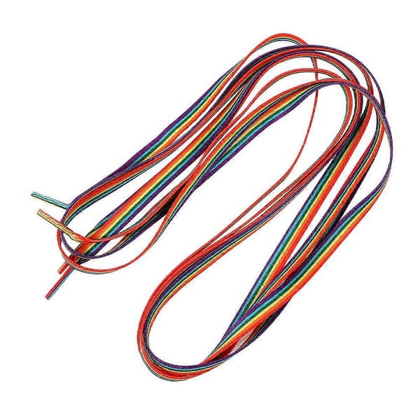 1 Par Regnbue Skolisser med Gradient og Vertikale Striper