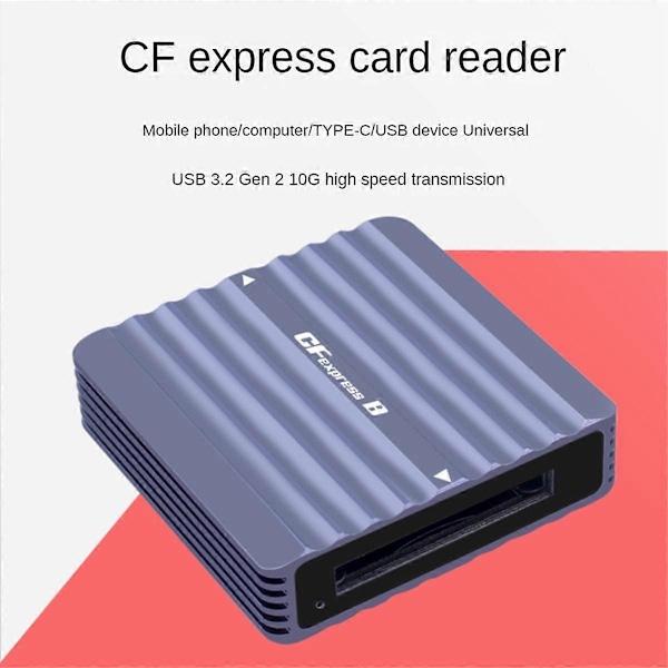 Kannettava Type C - CFexpress B -lukija Gen2 10Gbps CFE B -muistikortti, ajuriton kannettaville tietokoneille ja puhelimille