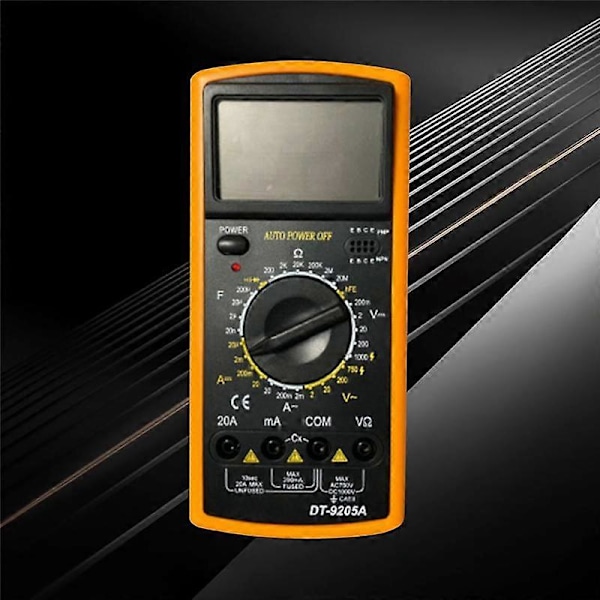 DT9205A LCD Digital Multimeter Portabel AC DC Volt Voltmeter Amperemeter Ohm Spänning Kapacitans Resistans Testare Meter
