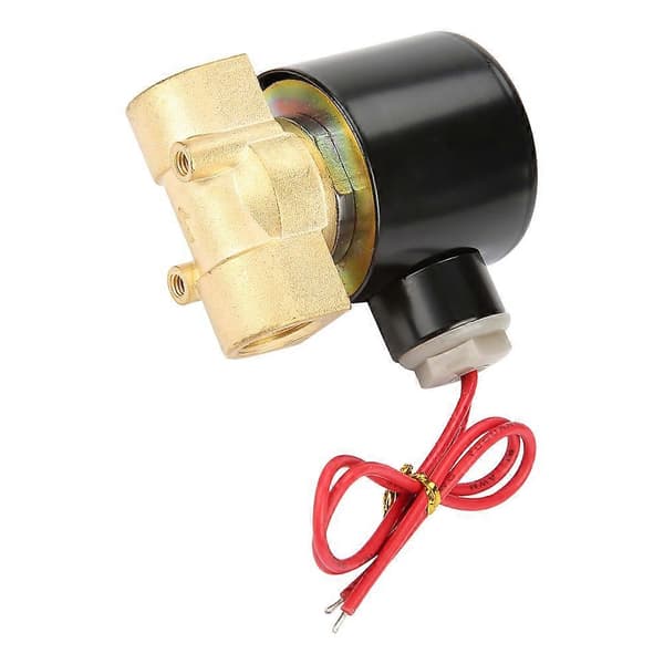 G3/8 2-vägs direktverkande N/C normalt stängd elektrisk magnetventil i mässing (DC 24V)