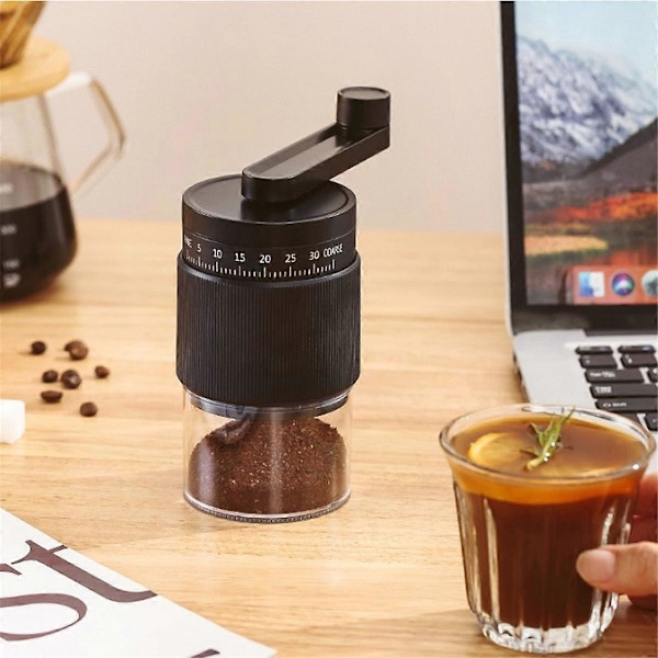 Kaffekvern Liten Kaffekvern Håndsveivet Kaffemaskin med 30 Justerbare Innstillinger for Hjemmereise Camping A