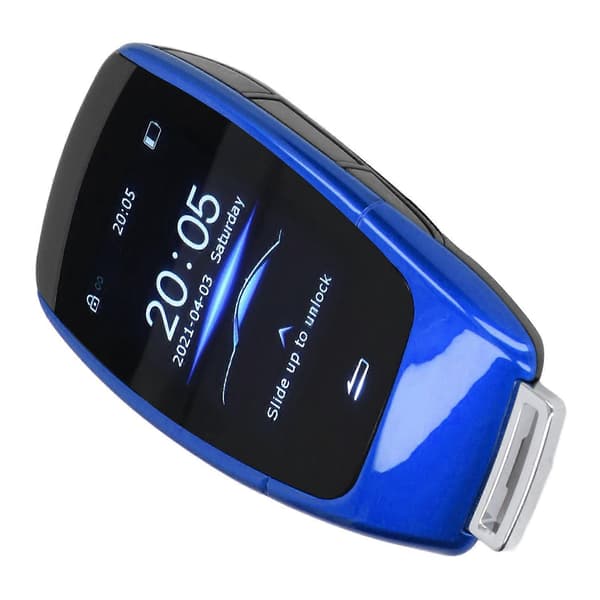 Universal TK900 LCD Touch Screen Smart Key Fjärrkontroll Nyckellös Start Stopp Motor Knapp Modeller Blå