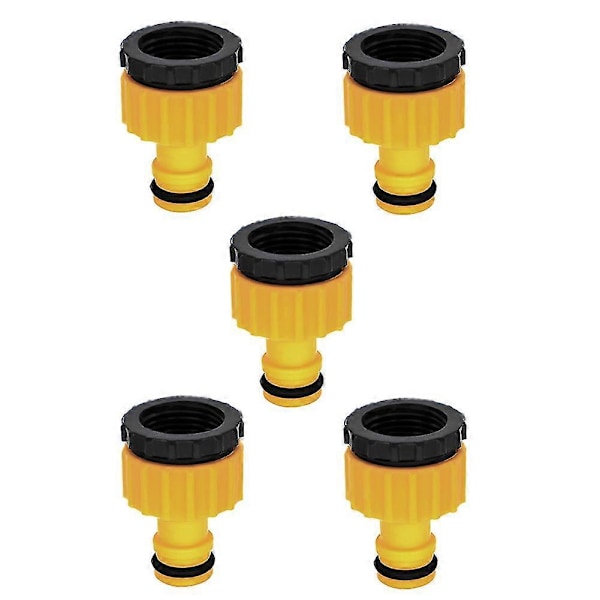 Slangekoblinger 1/2 tomme 3/4 tomme 2 i 1 Kranadapter Hurtigkoblingssett Hurtigkobling Hageslange Utendørs Krankobling 5PCS