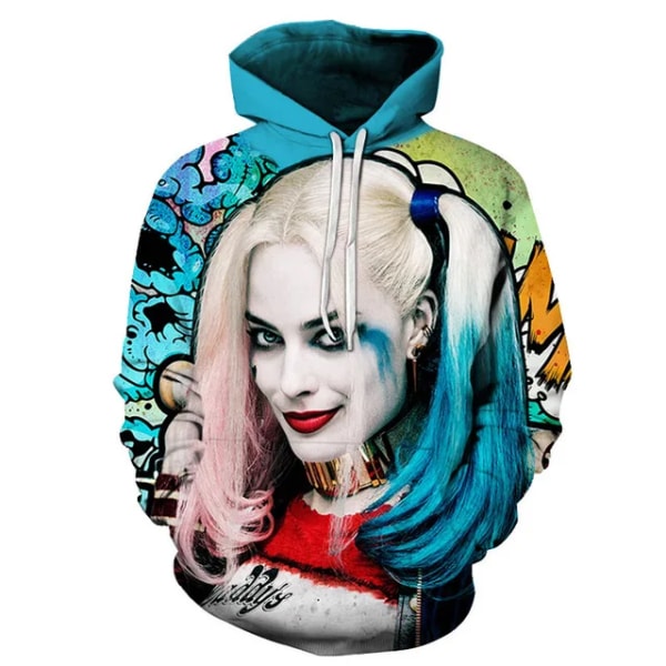 3D-tryckt mode för män och kvinnor, långärmad ytterkläder, streetwear, O-ringad tryckt hoodie style 2 4XL