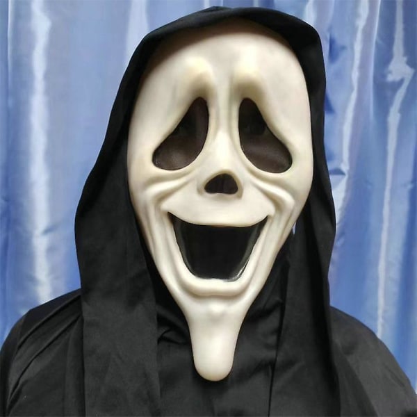 Ghost Face Scream Film Skräck Mask Halloween Killer Cosplay Vuxen Kostym Tillbehör Rekvisita 4