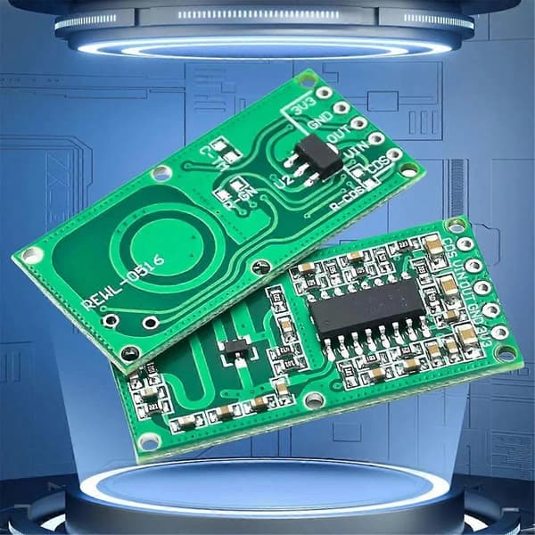 RCWL-0516 Mikrovågsradar Rörelsesensor Modul Människokropps Induktion Intelligent Modul Utgång 3.3V 5-8M