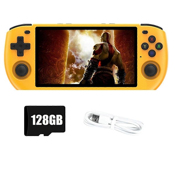 RGB10 Max3 Retro Spelkonsol 16G+128G 5.0 Tum Handhållen Videospels Konsol för MAME PSP N64 Emulator C