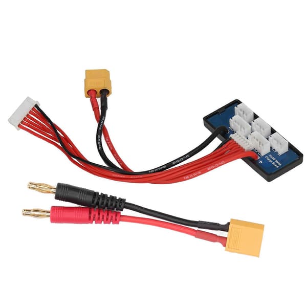 Parallell Ladebrett XT60 Banan 2S 3S Batteri Balanse Lader Utvidelsesadapter