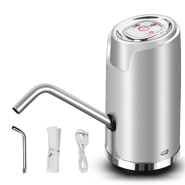 Vattendispenser ABS Elektrisk USB Intelligent Kvantitativ Spraylack Dryckespump för Utomhus Silverfärgad