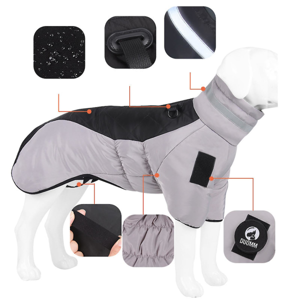 Hundkläder Förtjockad Reflex Varm Mjuk Bomullsrock för Höst/Vinter För Höst/Vinter Orange 5XL