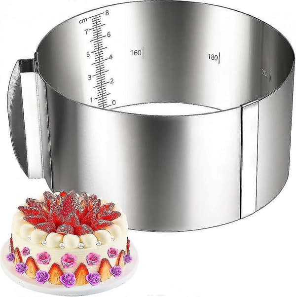 Justerbar Kakering Rustfritt Stål Mousse Rund Form 6 Til 12 Tommer Kakeform