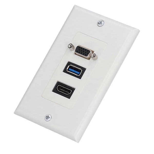 Audio Video Seinärasia 5 Gbps Upotettu Asennus Multimediaportti Komposiittivideopaneeli