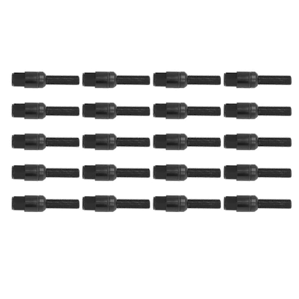 M14x1.5 Hjulbolte Kegleformet Sæde 45mm Skaft 17mm Hex Hjul Tilbehør Universal til Bil Sort