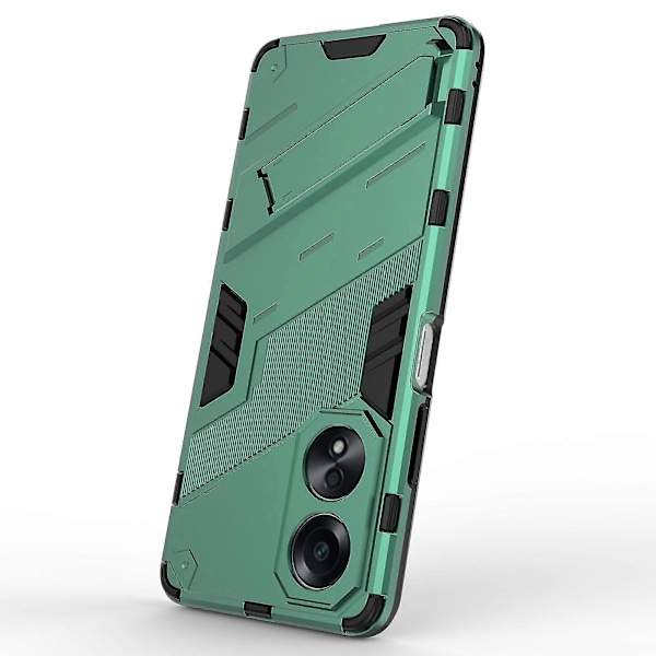Skal för Oppo A58 4g PC+TPU Stötsäkert Stativ Mobilskal Green
