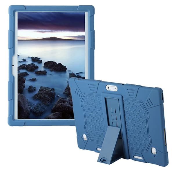 Tablet Cover til M30 M30 PRO 10.1 Tommer Tablet Silikone Cover Justerbart Tabletstativ med Pen (Blå)