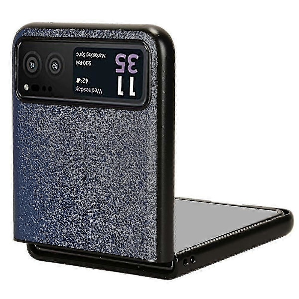 Motorola Razr 40 5G PU-nahka + PC Korttipaikkakansi Litsi-kuvio Iskunkestävä Puhelinkotelo - PunainenP20211224297 Blue