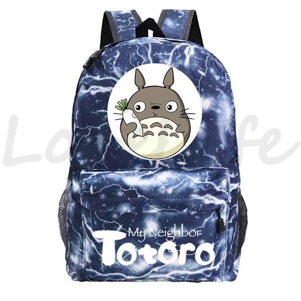 Min granne Totoro Ryggsäckar Anime Ryggsäck Mochila Pojkar Flickor Tecknade Skolväskor Studenter Bokväska Tonåring Laptop Resväska style 27
