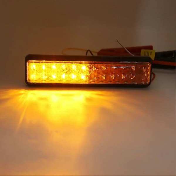 2 stk 24LED 6000K Vanntett Styring Brems Baklys Markeringslampe for Tilhengere Bobiler