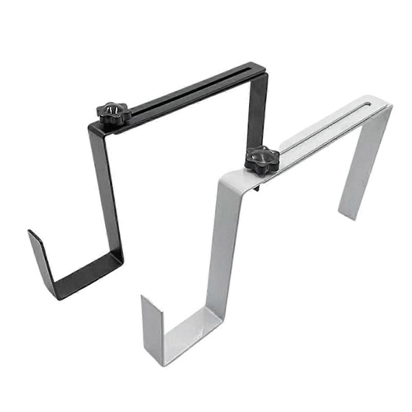 Kranshenger for gravstein, justerbar lengde, kransholder for gravlund, gravsteinskrok, gravsteinstativ, svart