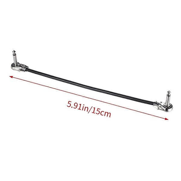 6st Gitarr Effekter Instrumentanslutningskabel 15cm 1/4 tum Gitarr Effekter Instrumentanslutningskabel