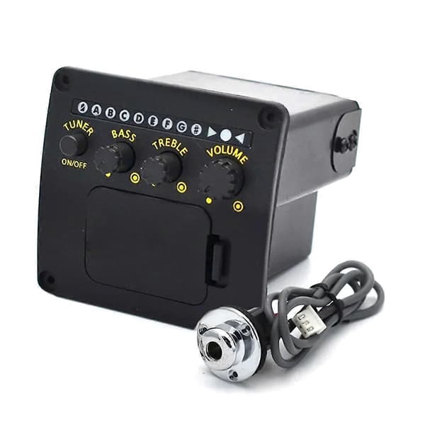 Profesjonell Akustisk Gitar Preamp EQ Tuner Pickup Gitar Pickups Preamp Tuner Piezo Pickup Equalizer Gitar Tilbehør