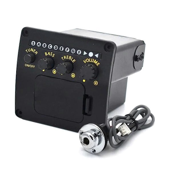 Professionell Akustisk Gitarr Preamp EQ Stämapparat Pickup Gitarr Pickups Preamp Stämapparat Piezo Pickup Equalizer Gitarrtillbehör