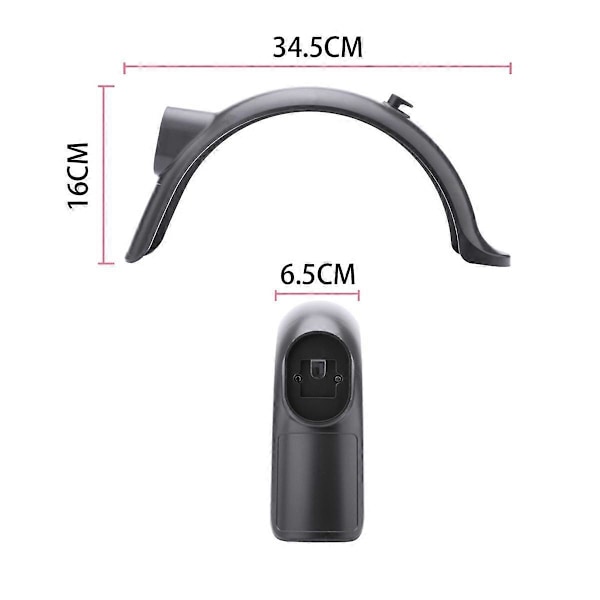 Bakre del med bakljuskit för 4 Pro Mi4 Elscooter Bakre Skärm Stänkskärm Fäste Stöddelar
