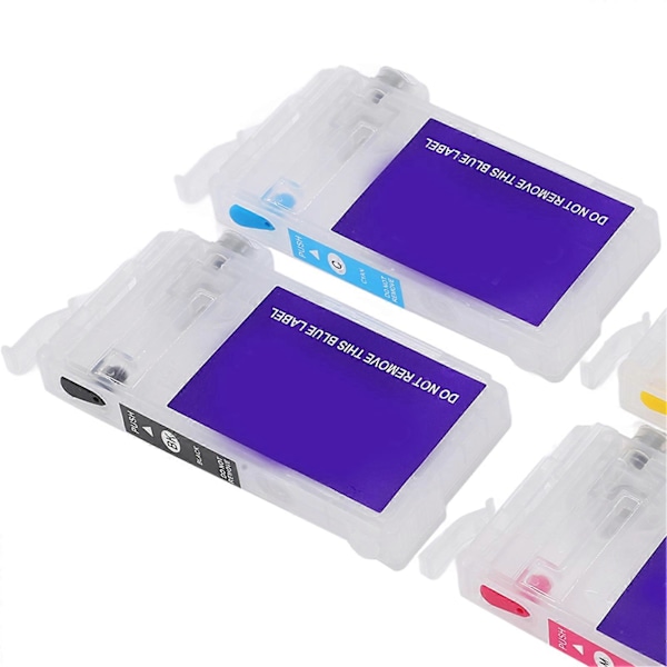 4 stk. blekkpatron refill uten chip for T802XL1 T802XL2 T802XL3 T802XL4 skrivere erstatning