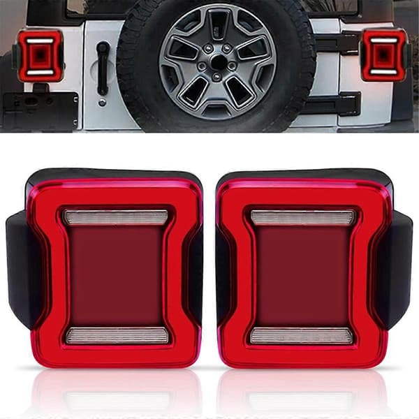 Bil LED Baglygter Bremse Bakgear Blinklys Sidemarkeringslys til Wrangler JK 2007-2017 US Version