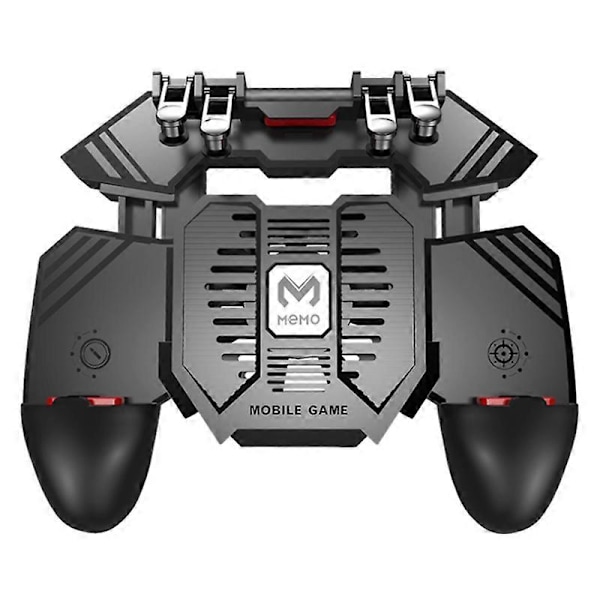 MEMO AK77 Spil Trigger Telefonkøler Blæser Spilcontroller Pubg Controller med Blæser Pubg Mobil Trigger Joystick (1200MAh)