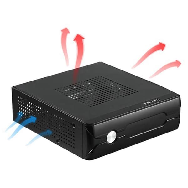 M03 HTPC ITX Chassi+84W 12V Strömförsörjningskort HTPC Chassi USB2.0 ITX Kapsling Industriellt Kontrollchassi