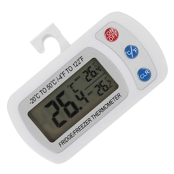 Kök Stor LCD Kylskåp Frys Digital Termometer med Justerbart Ställ/Hängare