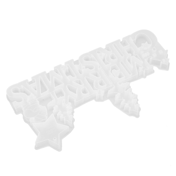 Jule Silikone Resin Form Nem Rengøring Genanvendeligt Sikkert Materiale 3D Bogstavforme Resin til Julepynt Gave
