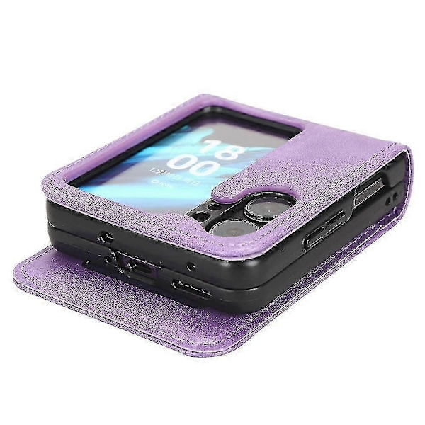 Läderfodral för Oppo Find N2 Flip Purple