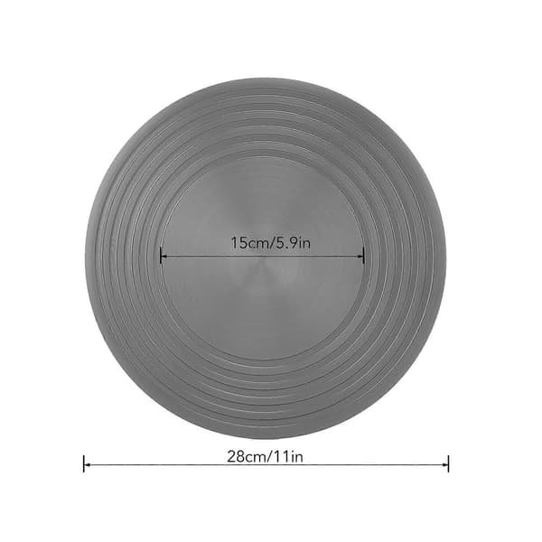 Halkfri Gasspis Diffusor Med Bricklyftare Fin Malning Aluminiumlegering Värmespridningsplatta för Matlagning 28cm/5.9in