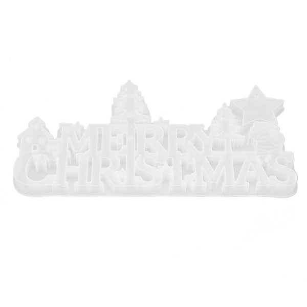 Jule Silikone Resin Form Nem Rengøring Genanvendeligt Sikkert Materiale 3D Bogstavforme Resin til Julepynt Gave