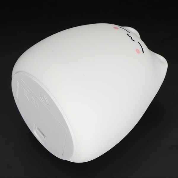 Bordslampa Mini Silikon Belysning Lampa Barn Sovrum Natt 7-Färgs LED Ögonskydd