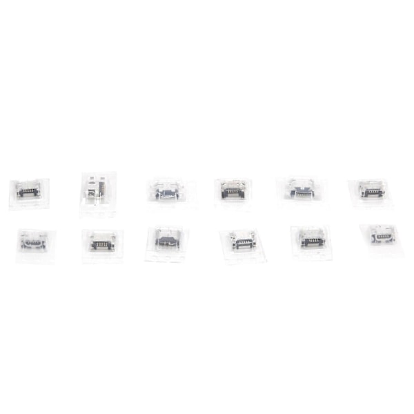 12 kpl Mini USB -liitin ruostumattomasta teräksestä, liittimen korjausvaihtoadapteri, sähkötarvikkeet