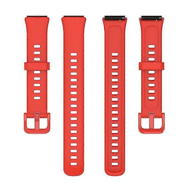 Silikonerem til Huawei Band 7 Udskiftningsarmbånd Rem Håndledsrem Sportsurrem Armbånd Elektronik Smart Tilbehør Red
