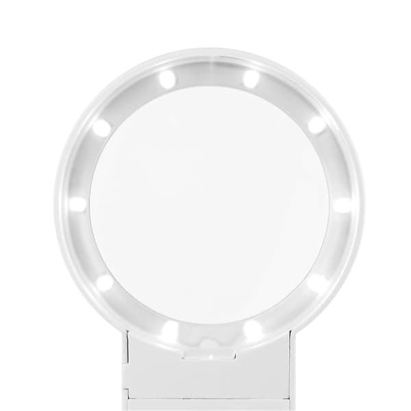 USB Elektrisk Loddestasjon med 3X/4.5X/25X Lupe LED-lys og Klemmer (Hvit)