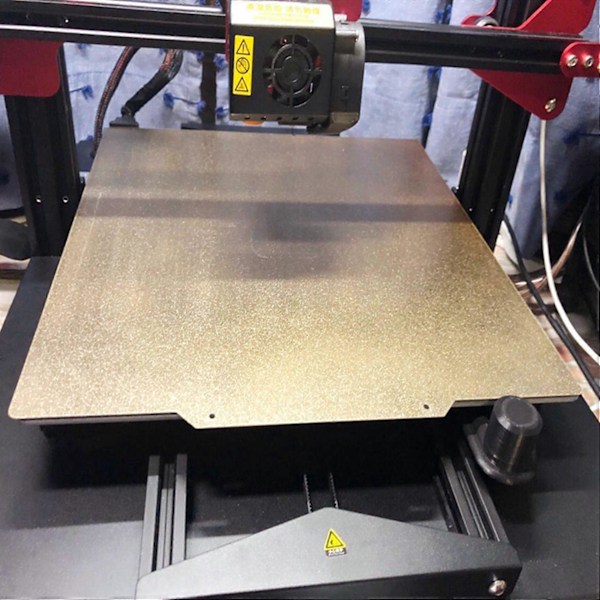 Dobbeltsidig PEI pulverlakkert fjærstålplate med magnetisk base, for 3D-skriver varmebed (310X310X2mm)