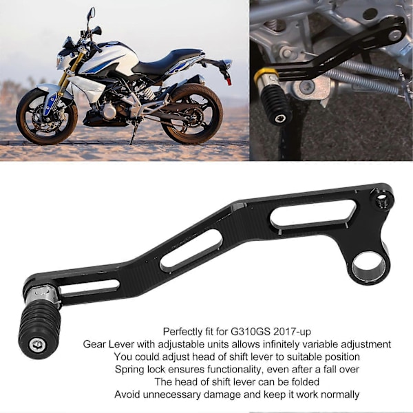 Professionelt Justerbart Sammenklappeligt Gearskiftearm Tilbehør Passer til G310GS 2017?up (Sort)